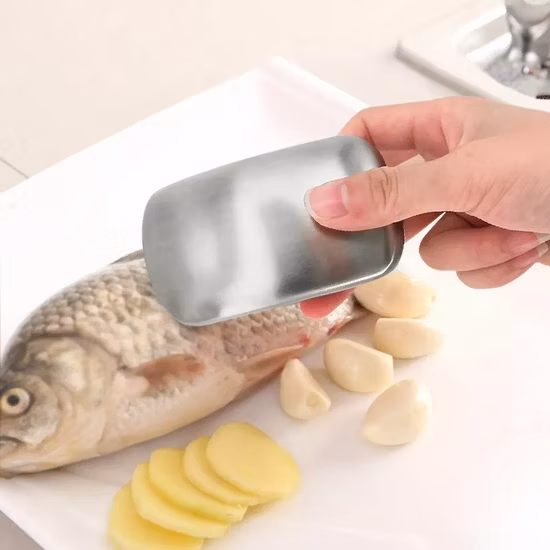 Мыло из нержавеющей стали, металлическое мыло для удаления запаха, удаление запаха лука, чеснока и рыбы